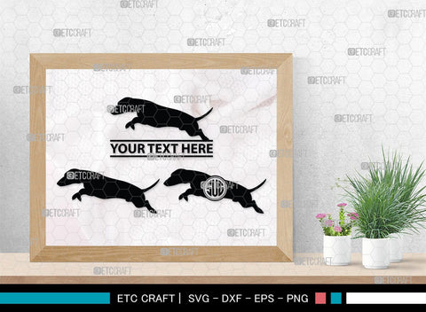 Dachshund Dog Monogram, Dachshund Dog Silhouette, Dachshund Dog SVG, Dachshund Svg, Dog Svg, SB00249 SVG ETC Craft 