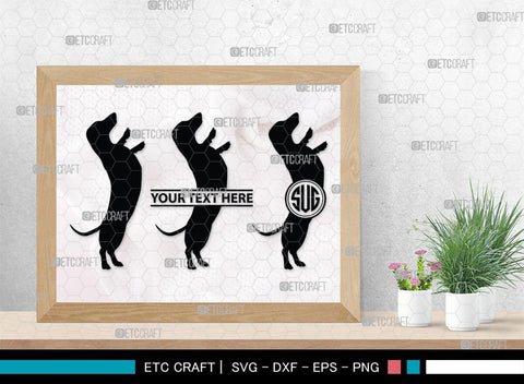 Dachshund Dog Monogram, Dachshund Dog Silhouette, Dachshund Dog SVG, Dachshund Svg, Dog Svg, SB00249 SVG ETC Craft 