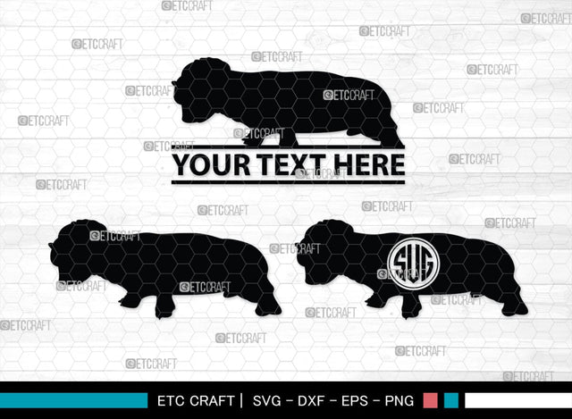 Dachshund Dog Monogram, Dachshund Dog Silhouette, Dachshund Dog SVG, Dachshund Svg, Dog Svg, SB00249 SVG ETC Craft 