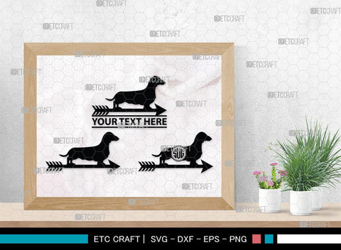 Dachshund Dog Monogram, Dachshund Dog Silhouette, Dachshund Dog SVG, Dachshund Svg, Dog Svg, SB00249 SVG ETC Craft 