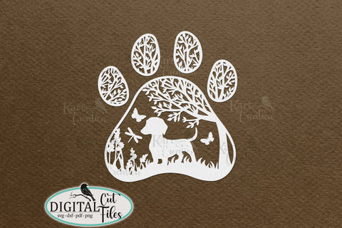 Dachshund dog paw svg dxf pdf cut file round sign SVG kartcreationii 