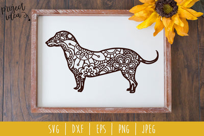 Dachshund Mandala Zentangle SVG SavoringSurprises 