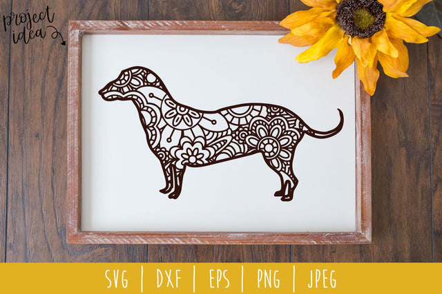 Dachshund Mandala Zentangle SVG SavoringSurprises 