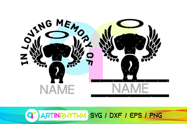 Dachshund Pet Dog Memorial SVG SVG Artinrhythm shop 