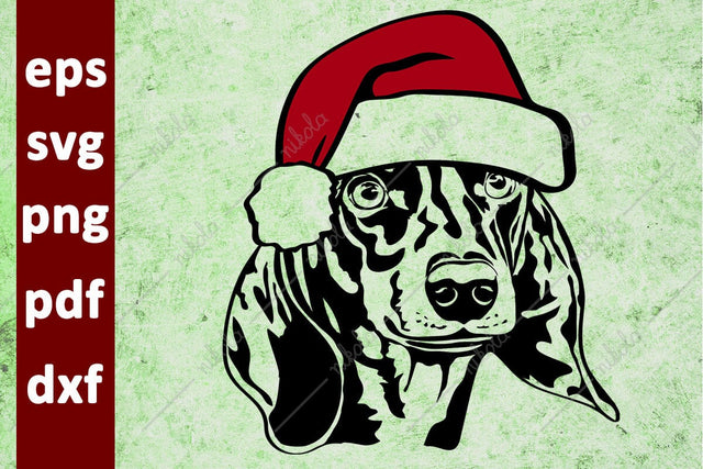 Dachshund Santa Hat Cut File Clipart PNG SVG EPS DXF PDF SVG nikola 