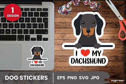Dachshund Sticker SVG | Printable | Digital planner SVG SvgOcean 