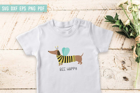 Dachshund SVG | Dog SVG | Bee Svg | Be Happy SVG Irina Ostapenko 