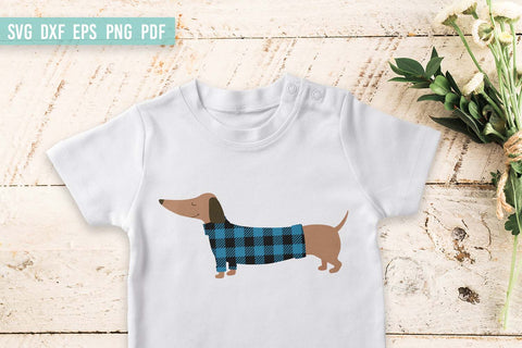 Dachshund SVG | Dog SVG | Buffalo Plaid SVG | Christmas SVG SVG Irina Ostapenko 