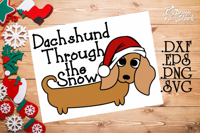 Dachshund Through the Snow SVG Design Shark 