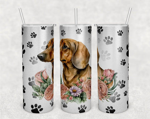 Dachshund Tumbler Wraps Bundle, 20 Oz Skinny Tumbler Dachshund Sublimation Designs, Seamless Dachshund PNG, 5 Designs Sublimation HappyDesignStudio 