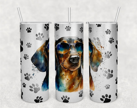 Dachshund Tumbler Wraps Bundle, 20 Oz Skinny Tumbler Dachshund Sublimation Designs, Seamless Dachshund PNG, 5 Designs Sublimation HappyDesignStudio 