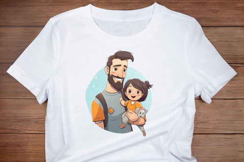 Dad and Daughter Father's Day Clipart Bundle Sublimation Regulrcrative 