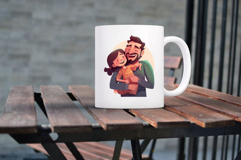 Dad and Daughter Father's Day Clipart Bundle Sublimation Regulrcrative 