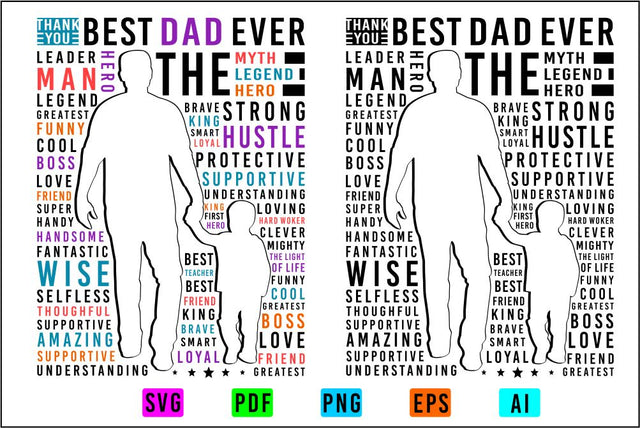 Dad And Son SVG, Best Dad Ever SVG, Fathers Day Quotes T Shirt & Mug Designs SVG Files SVG D2PUTRI Designs 