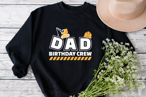 Dad Birthday Crew Construction Father Birthday Party T-Shirt SVG Fauz 