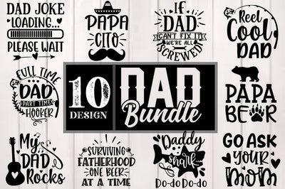 Dad Bundle svg - Father's Day - Funny Dad Shirt Designs SVG Svgcraft 