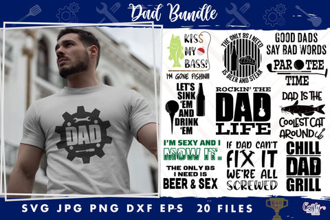 Dad Bundle Svg | Father's Day Quote Shirt Designs SVG Crafty Mama Studios 