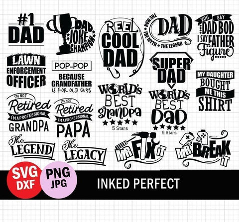 Dad Bundle SVG Inked Perfect 
