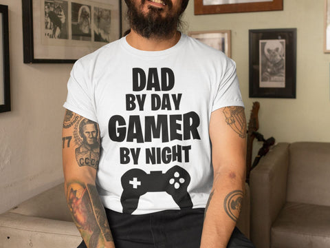 Dad by Day Gamer By Night SVG | Dad SVG SVG CreativeStudioTM 