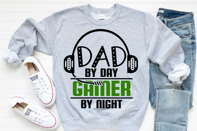 Dad By Day Gamer By Night Svg | Father's Day Design SVG RedFoxDesignsUS 