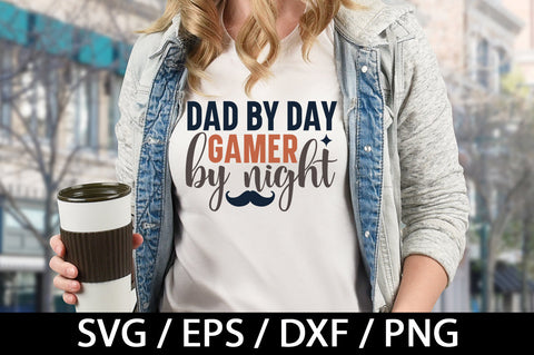 Dad by day gamer by night svg SVG akazaddesign 