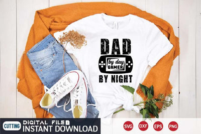 dad by day gamer by night svg SVG designer krishna 