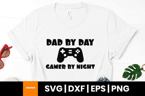 Dad by day, gaming svg quote SVG Maumo Designs 