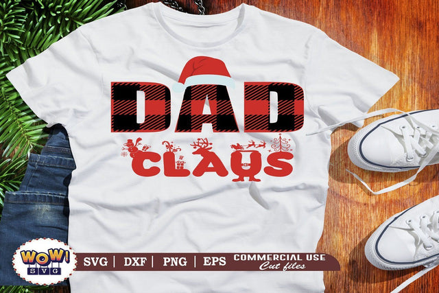 Dad Claus svg, Christmas plaid svg, Santa claus svg, Png SVG Wowsvgstudio 
