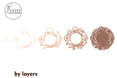 DAD Craft For Fathers Day Best DAD In The World Laser Cut Template SVG LaserCutano 