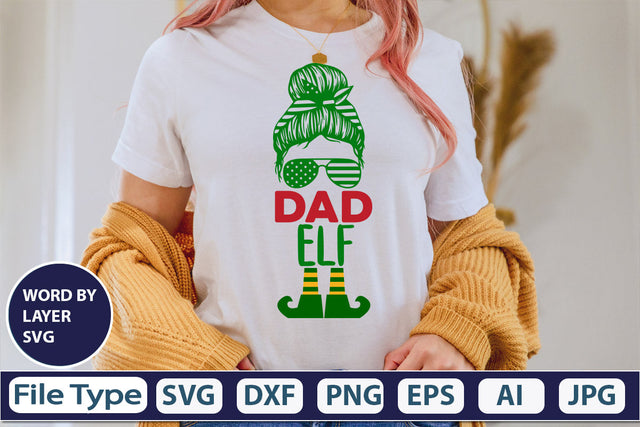Dad Elf SVG Cut File SVG DesignPlante 503 