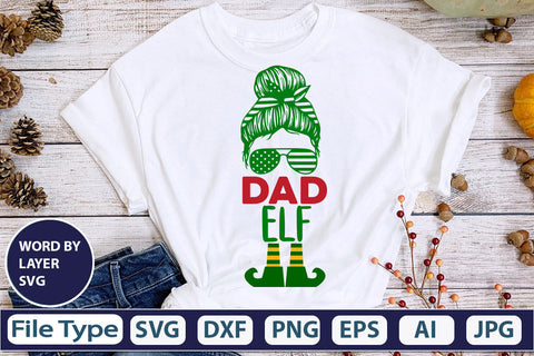 Dad Elf SVG Cut File SVG DesignPlante 503 