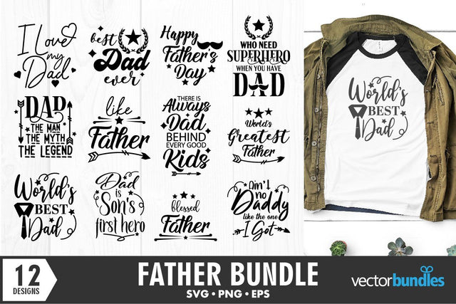 Dad father day quote svg bundle SVG vectorbundles 