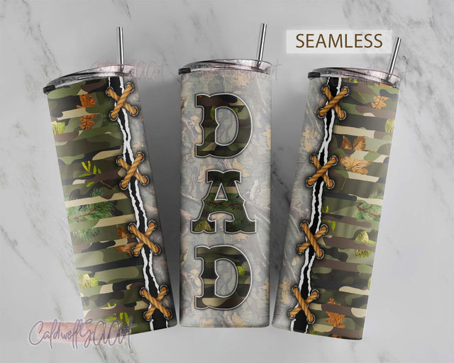Dad Hunting Tumbler 20 oz Skinny Sublimation, Hunting Dad Tumbler Design PNG Sublimation CaldwellArt 