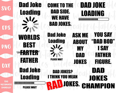 dad jokes svg, funny dad jokes svg, fathers day svg, sarcastic svg, dad bod svg, dad svg, dad jokes Cricut, dad jokes loading svg, SVG WildOakSVG 
