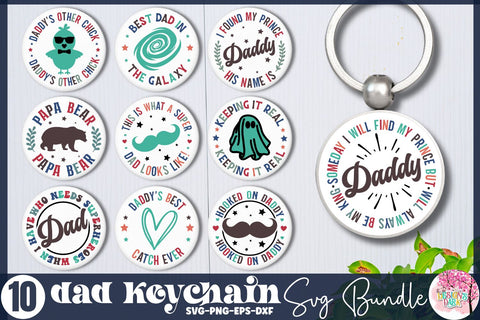 Dad Keychain SVG Bundle SVG DESIGNS DARK 