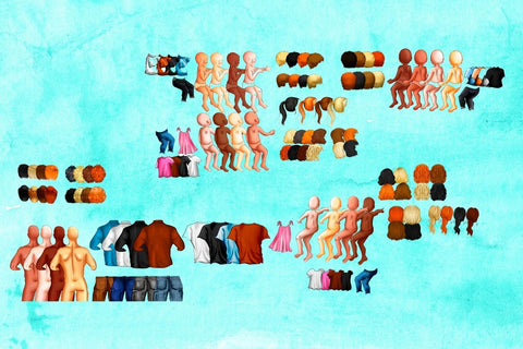 Dad & Kids Family Creator Clipart SVG SvgOcean 