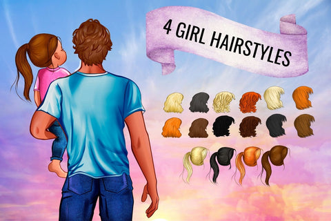 Dad & Kids Family Creator Clipart SVG SvgOcean 