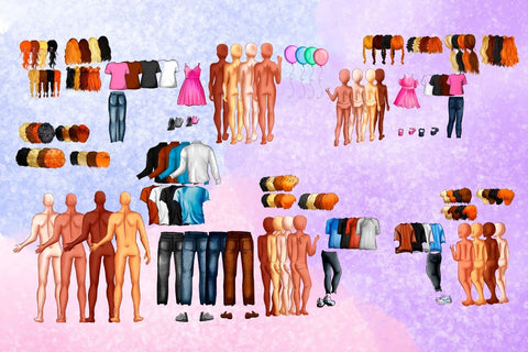 Dad & Kids Family Creator Clipart SVG SvgOcean 