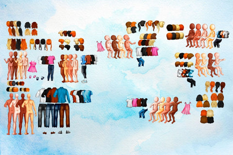 Dad & Kids Family Creator Clipart SVG SvgOcean 