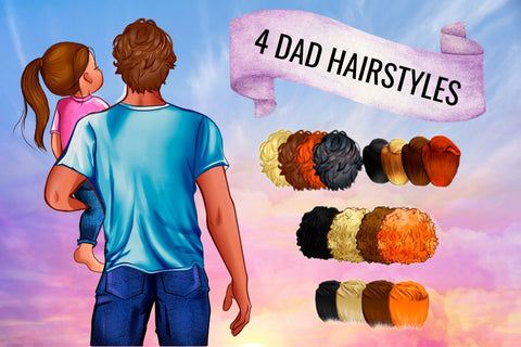 Dad & Kids Family Creator Clipart SVG SvgOcean 