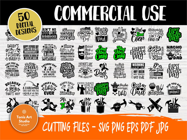 Dad Life SVG Bundle | Dad quotes Svg | Fathers Day Svg | Svg Cut Files | Dad Sign | Commercial Use | Best Dad Ever Svg | Funny Quotes SVG TonisArtStudio 