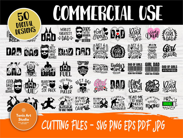 Dad Life SVG Bundle | Dad quotes Svg | Fathers Day Svg | Svg Cut Files | Dad Sign | Commercial Use | Best Dad Ever Svg | Funny Quotes SVG TonisArtStudio 