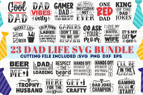 Dad Life SVG Bundle SVG Designangry 