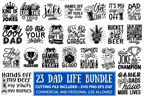 Dad Life SVG Bundle SVG Designangry 