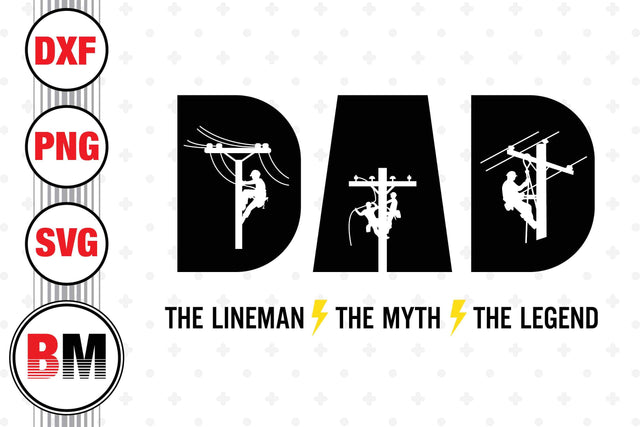 Dad Lineman SVG, PNG, DXF Files SVG BMDesign 