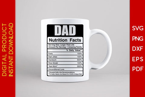 Dad Nutrition Facts SVG PNG PDF Cut File SVG Creativedesigntee 