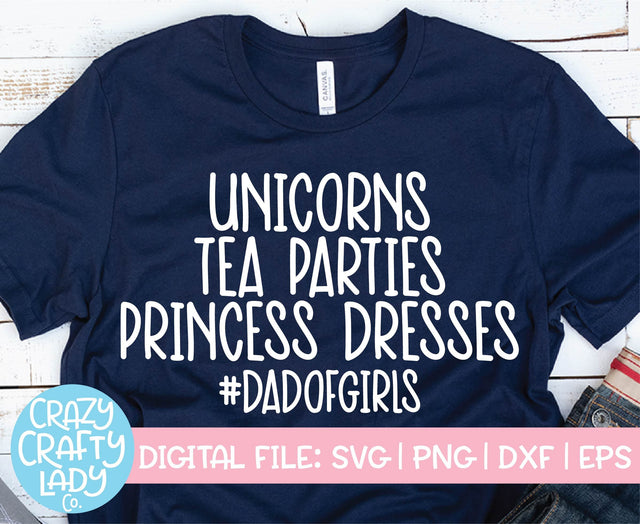 Dad of Girls | Father's Day SVG Cut File SVG Crazy Crafty Lady Co. 