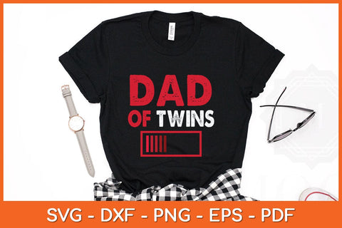 Dad Of Twins Fathers Day Svg Cutting File SVG Helal 