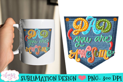 Dad PNG for sublimation for Father's day Sublimation Amorclipart 