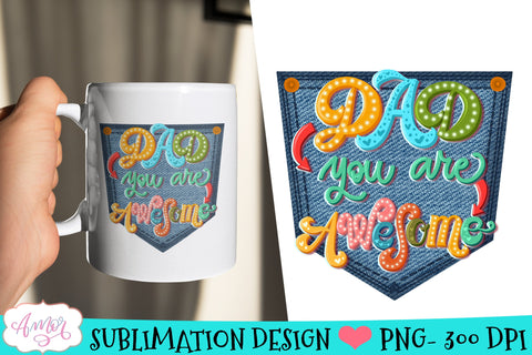 Dad PNG for sublimation for Father's day Sublimation Amorclipart 